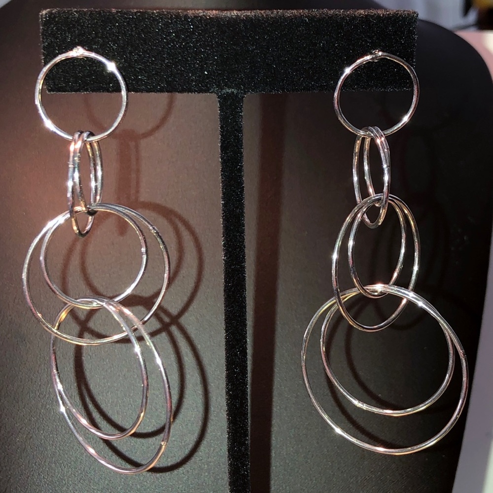 Asymmetrical Multi Hoops Earrings